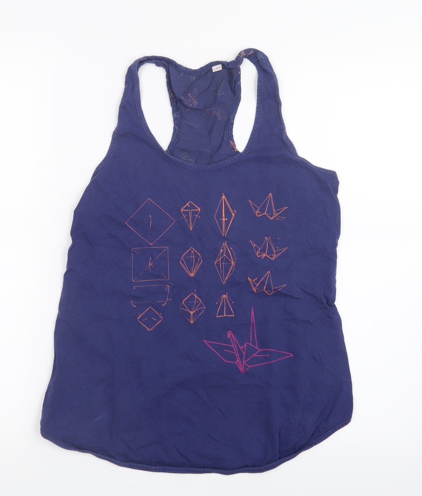 Womens UK Size S Preworn Blue Basic Tank