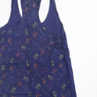 Womens UK Size S Preworn Blue Basic Tank