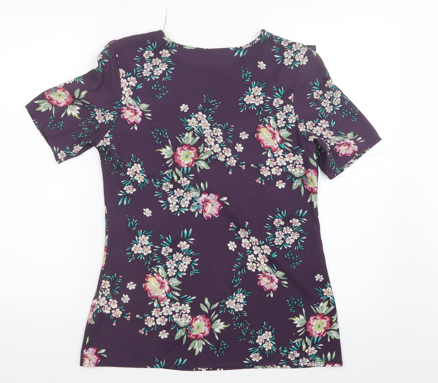 Womens UK Size 8 Peacocks Purple Basic Blouse