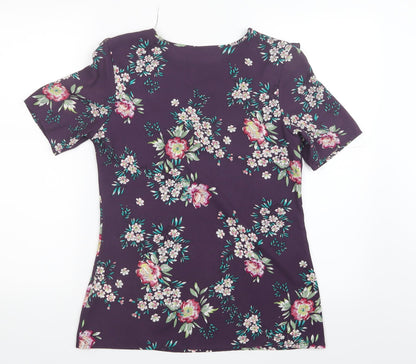 Womens UK Size 8 Peacocks Purple Basic Blouse