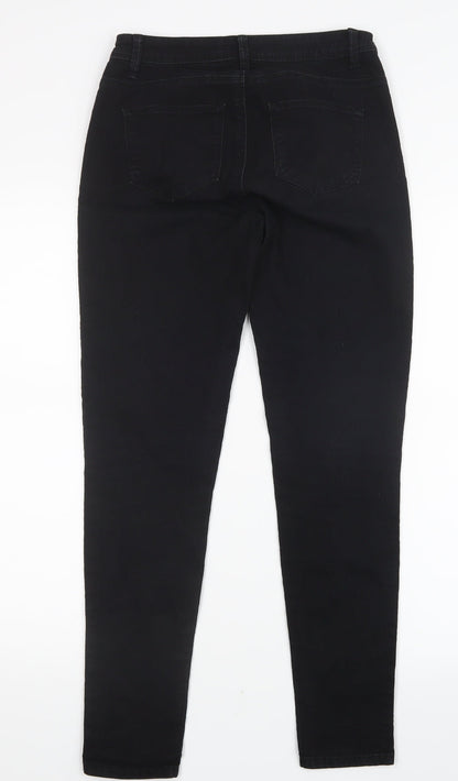 Denim Co. Womens Black  Denim Straight Jeans Size 6 L27.5 in