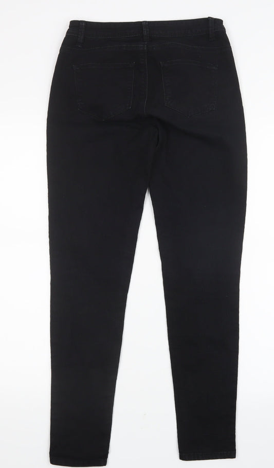 Denim Co. Womens Black  Denim Straight Jeans Size 6 L27.5 in