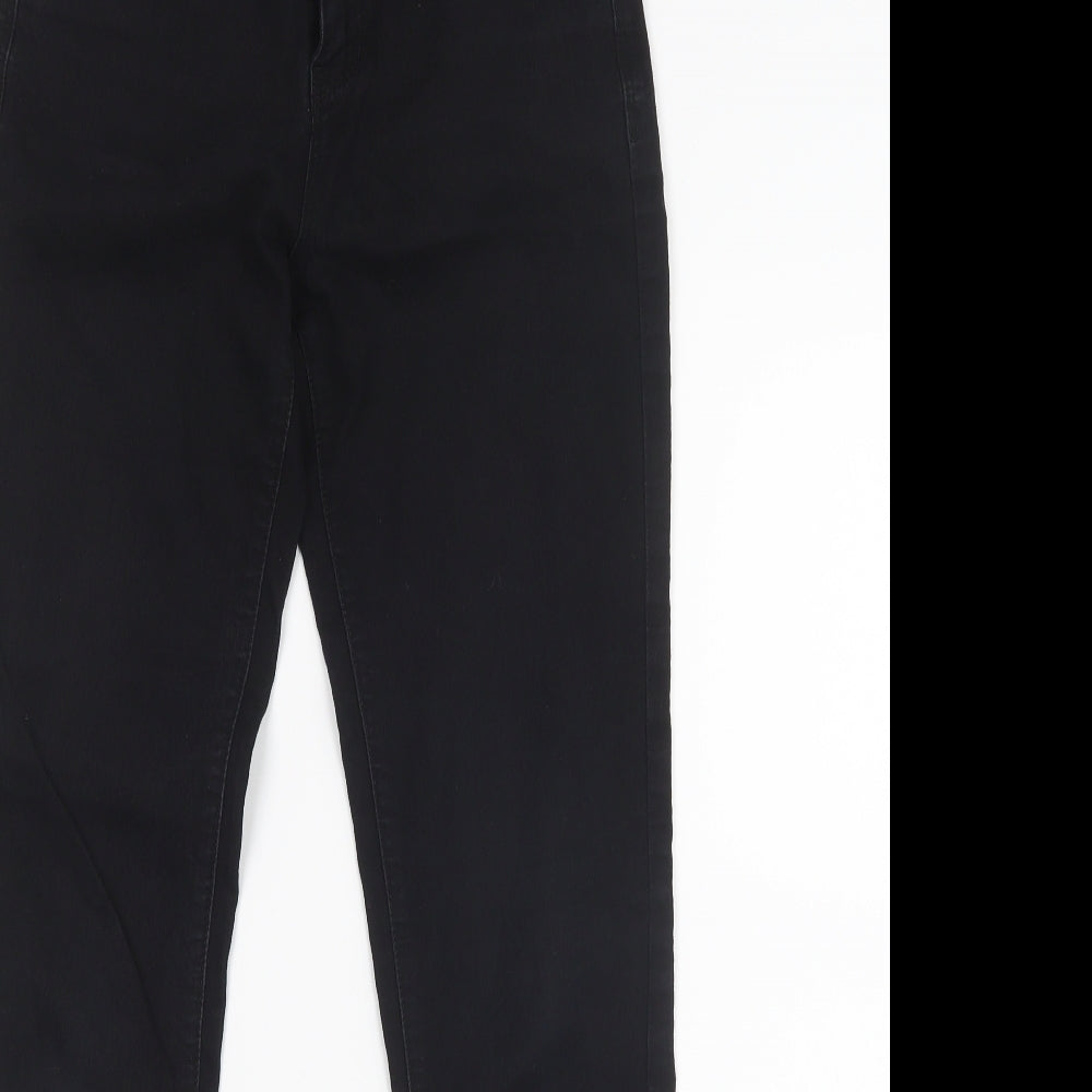 Denim Co. Womens Black  Denim Straight Jeans Size 6 L27.5 in