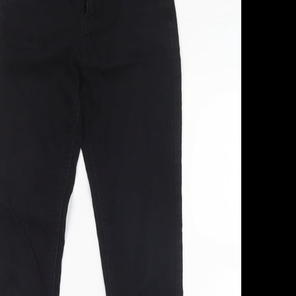 Denim Co. Womens Black  Denim Straight Jeans Size 6 L27.5 in