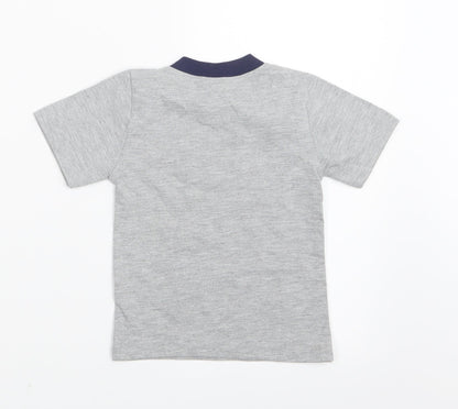 Preworn Boys Grey Geometric   Pyjama Set Size 3 Years