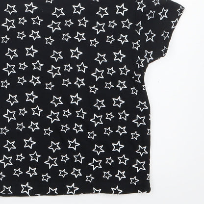 Earlydays Baby Black Geometric  Basic T-Shirt Size 12-18 Months  - Stars