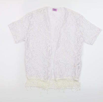 F&F Girls White   Kimono Jacket Size 7-8 Years