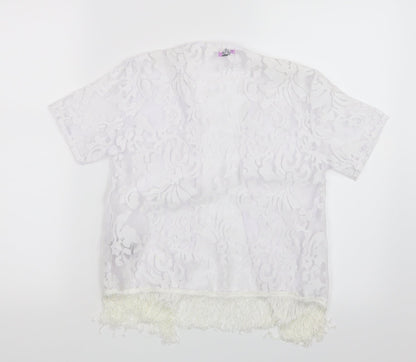 F&F Girls White   Kimono Jacket Size 7-8 Years