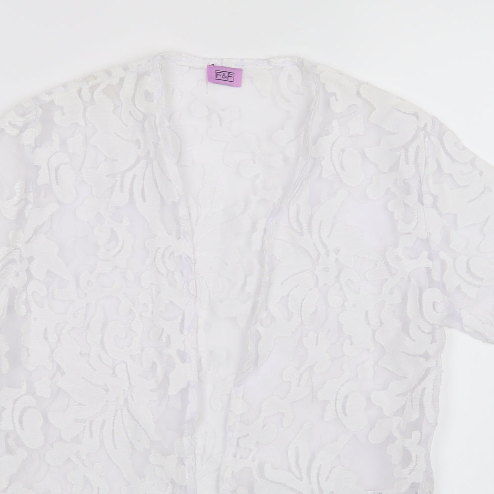 F&F Girls White   Kimono Jacket Size 7-8 Years