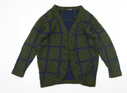 ASOS Womens Green Check Knit Cardigan Jumper Size 4