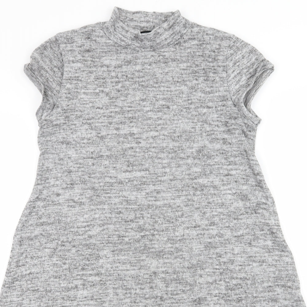 Womens UK Size 10 Select Grey Basic T-Shirt