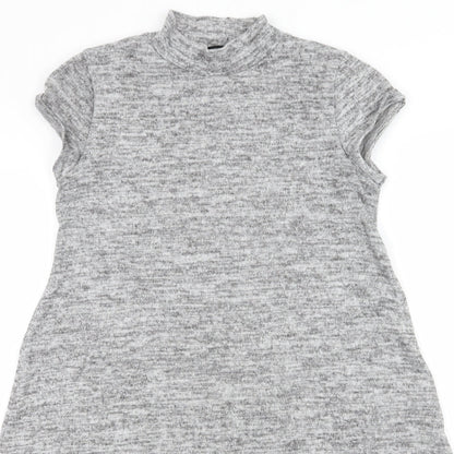 Womens UK Size 10 Select Grey Basic T-Shirt