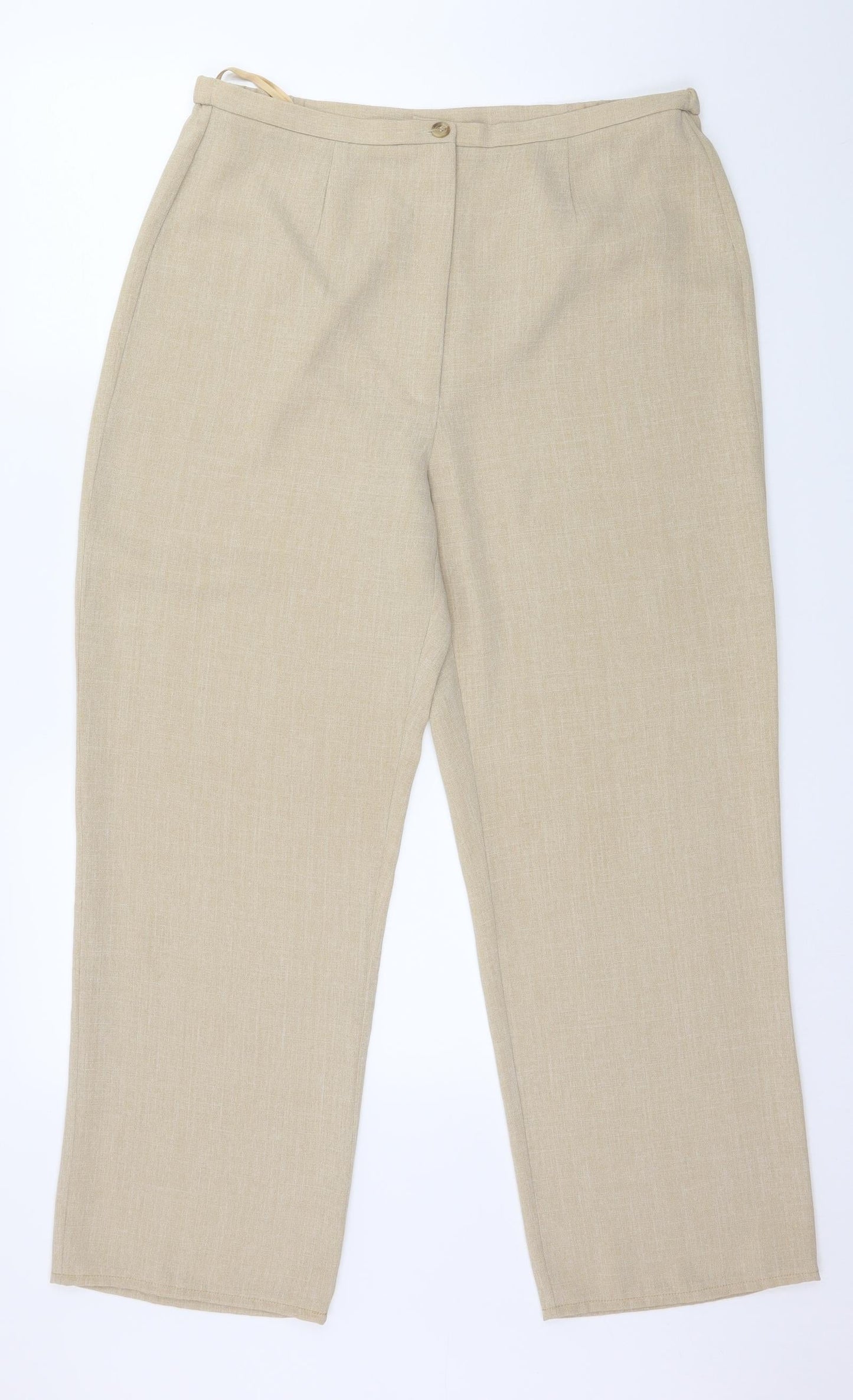 Premier Collection Womens Beige   Trousers  Size 16 L27 in