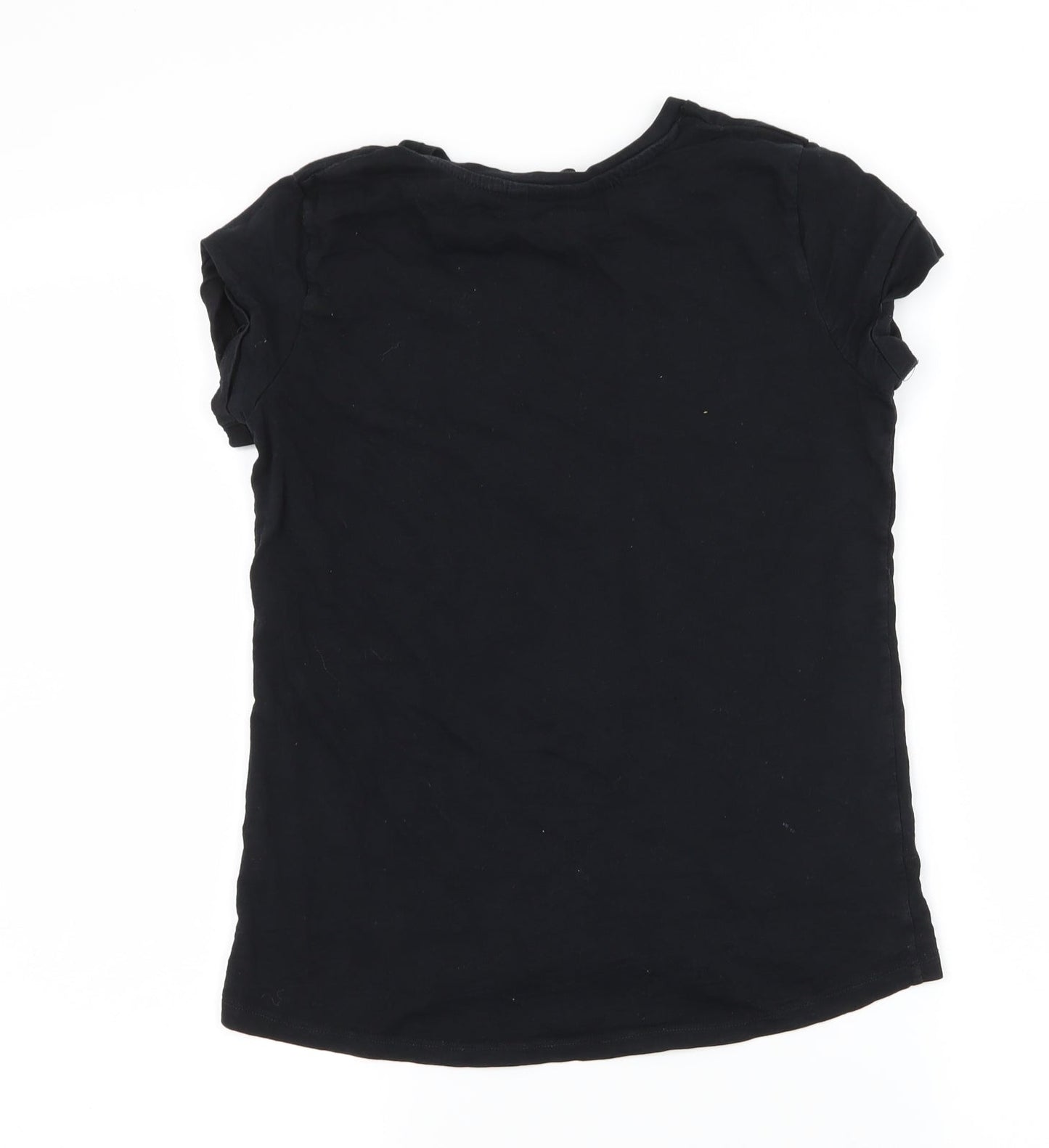 George Girls Black  Jersey Basic T-Shirt Size 10-11 Years  - I Love Fashion