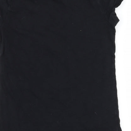 George Girls Black  Jersey Basic T-Shirt Size 10-11 Years  - I Love Fashion