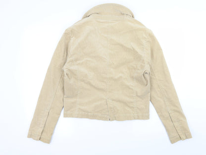 E-vie Womens Beige  Corduroy Jacket Blazer Size 16