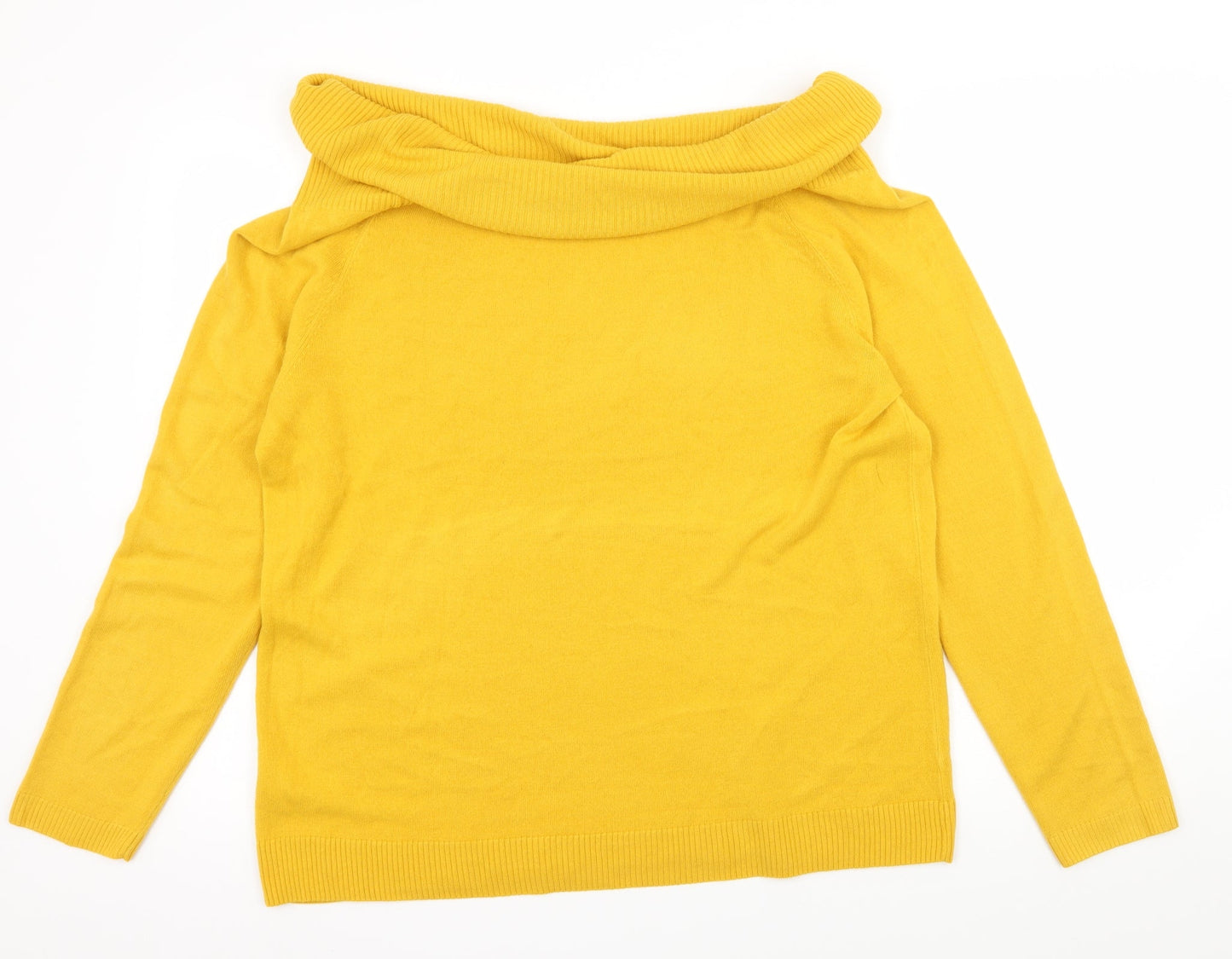 TU Womens Yellow  Knit Pullover Jumper Size 18