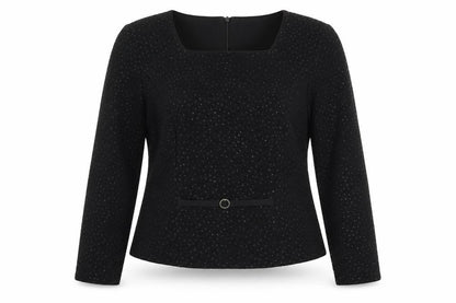 Jessica Howard Womens Black   Basic Blouse Size 14