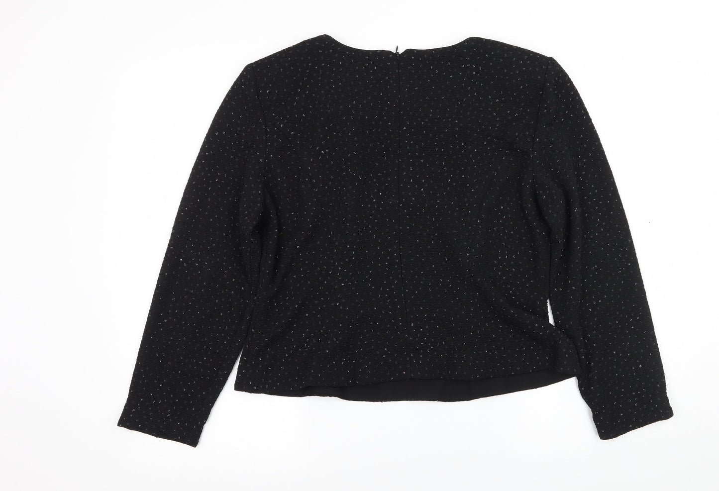 Jessica Howard Womens Black   Basic Blouse Size 14