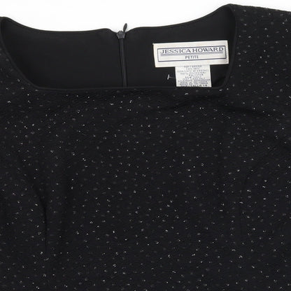 Jessica Howard Womens Black   Basic Blouse Size 14