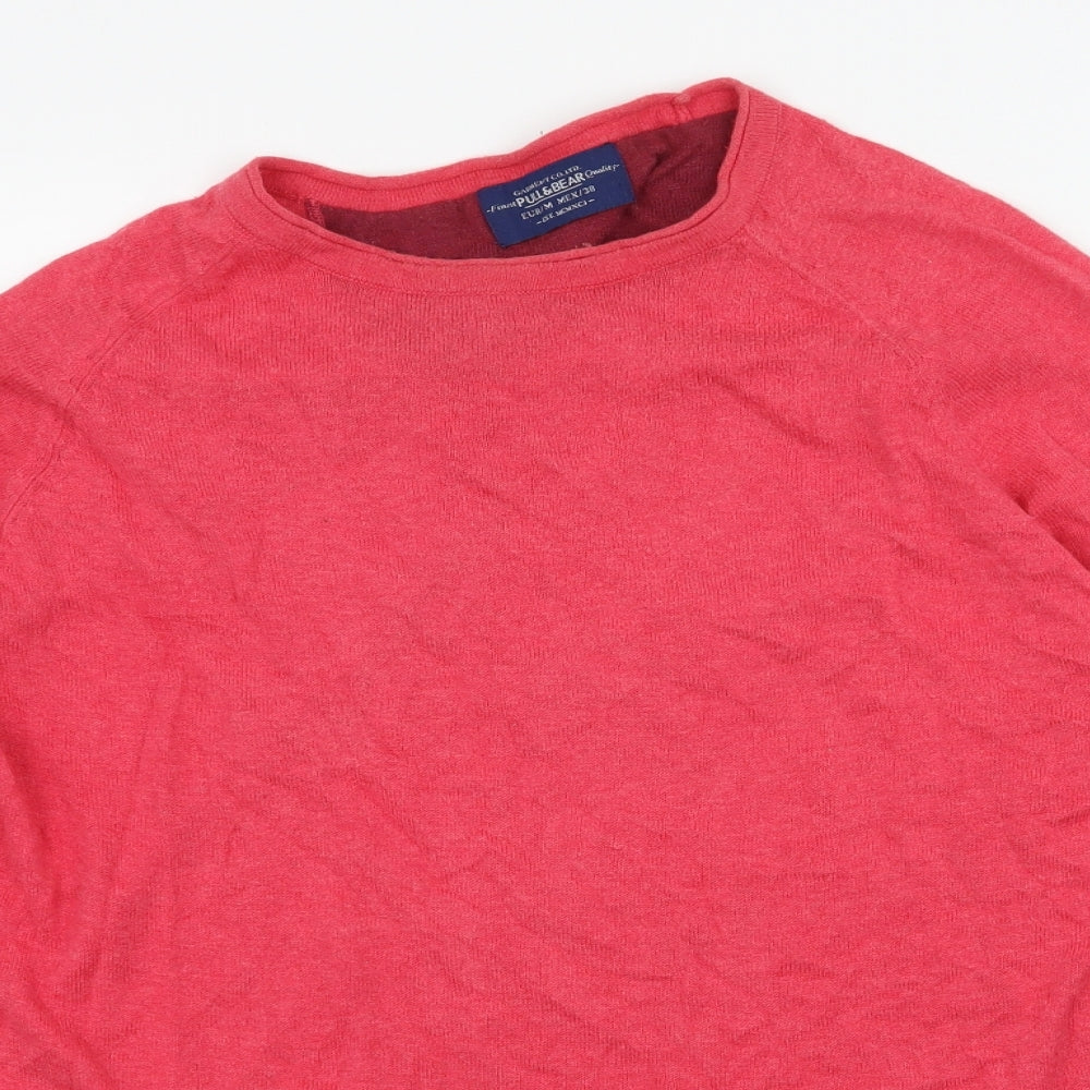 Pull&Bear Womens Pink  Knit Pullover Jumper Size M
