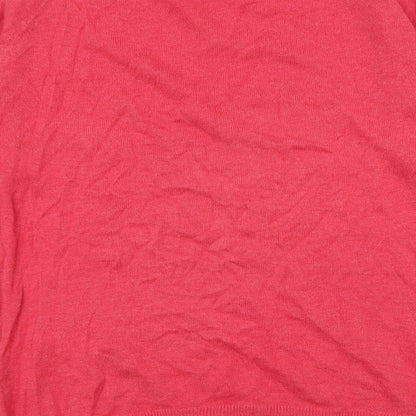 Pull&Bear Womens Pink  Knit Pullover Jumper Size M