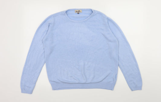 Arista Womens Blue  Knit Pullover Jumper Size 14