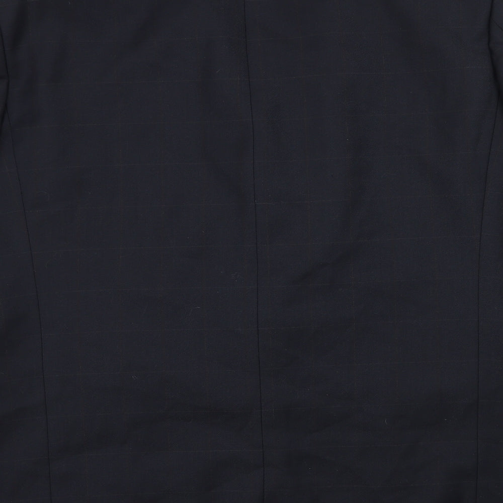 Armando Mens Blue Check  Jacket Suit Jacket Size XL