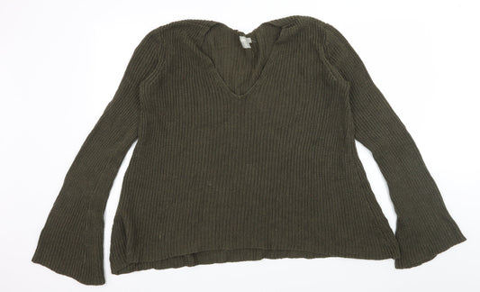 ASOS Womens Green  Knit Pullover Jumper Size 10