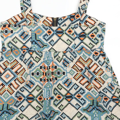 Womens UK Size 10 Topshop Blue Basic Tank