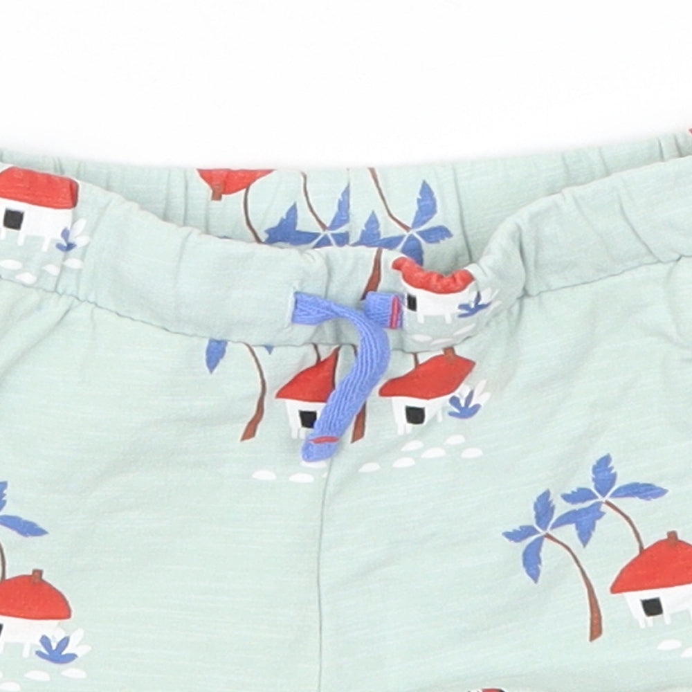 Marks and Spencer Boys Blue Geometric  Cropped Trousers Size 3-6 Months  - Mushroom House