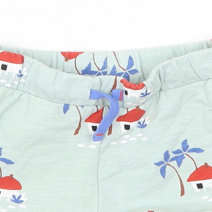 Marks and Spencer Boys Blue Geometric  Cropped Trousers Size 3-6 Months  - Mushroom House