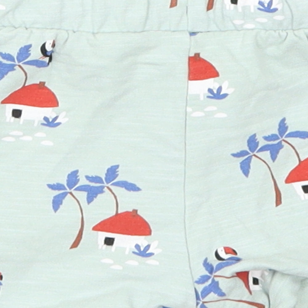 Marks and Spencer Boys Blue Geometric  Cropped Trousers Size 3-6 Months  - Mushroom House