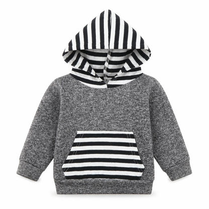 Preworn Boys Grey Striped  Basic Casual Size 3-6 Months