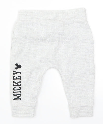 Tesco Baby Grey   Sweatpants Trousers Size 3-6 Months  - Mickey Mouse