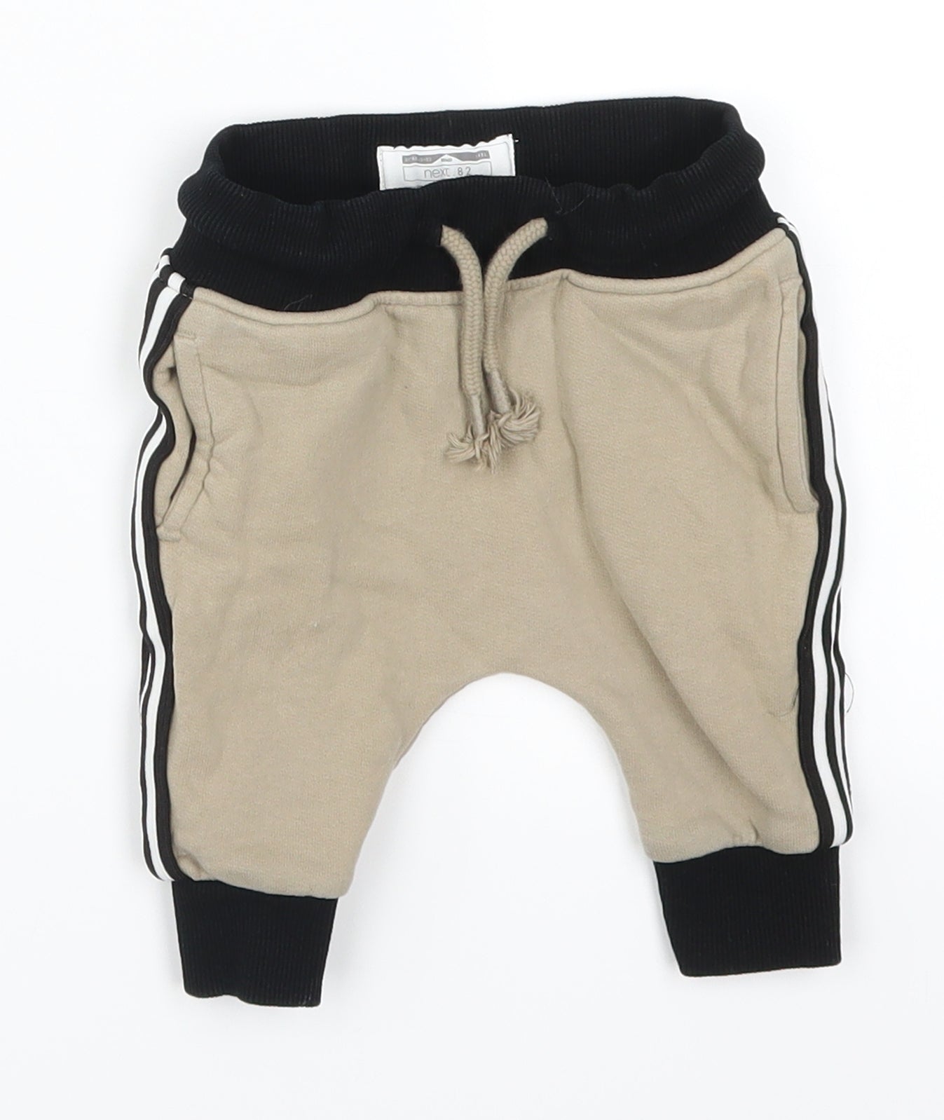 NEXT Baby Beige Striped  Sweatpants Trousers Size 3-6 Months
