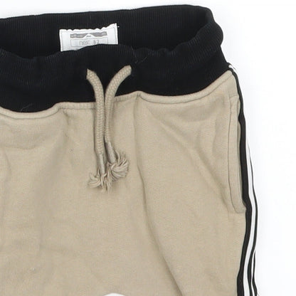 NEXT Baby Beige Striped  Sweatpants Trousers Size 3-6 Months
