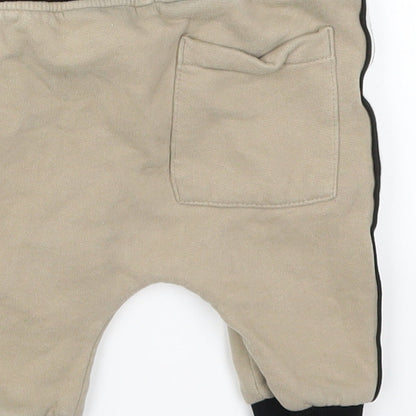 NEXT Baby Beige Striped  Sweatpants Trousers Size 3-6 Months