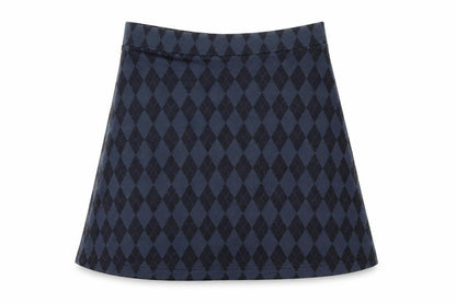 Mario Omar Womens Blue Geometric  A-Line Skirt Size 14