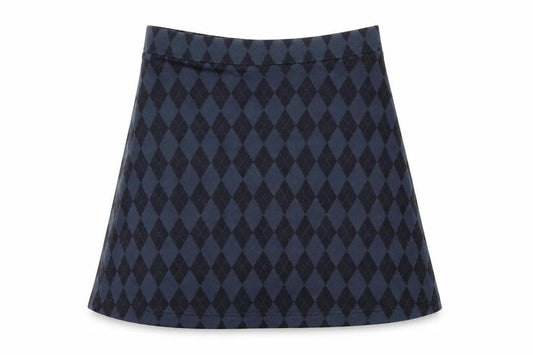 Mario Omar Womens Blue Geometric  A-Line Skirt Size 14