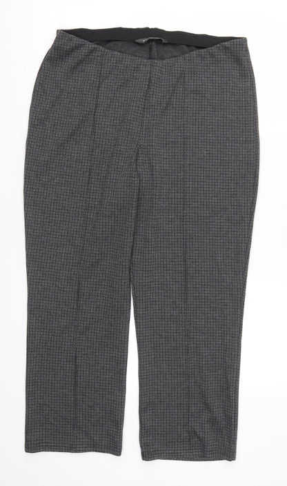 Womens UK Size 16 Preworn Regular Fit  Grey Trousers