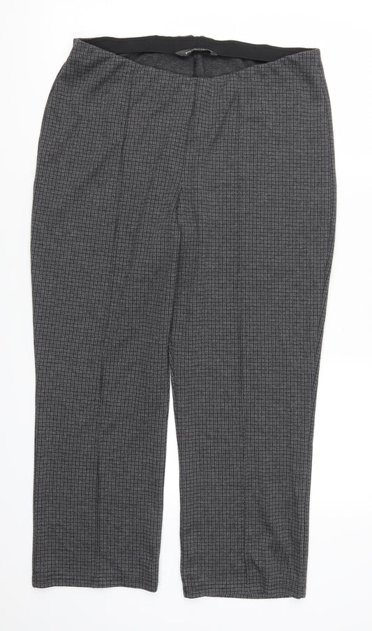 Womens UK Size 16 Preworn Regular Fit  Grey Trousers