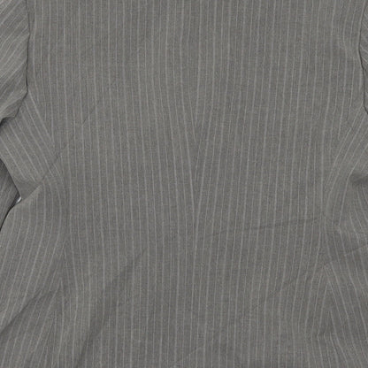 Marks and Spencer Womens Grey Striped  Jacket Suit Jacket Size 16