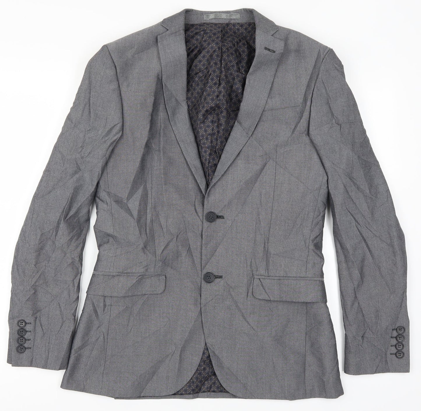 Mens UK Size 36 Limehaus Regular Grey Suit Jacket