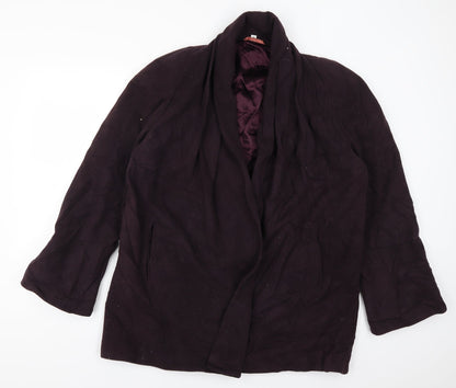Preworn Womens Purple   Overcoat Coat Size M