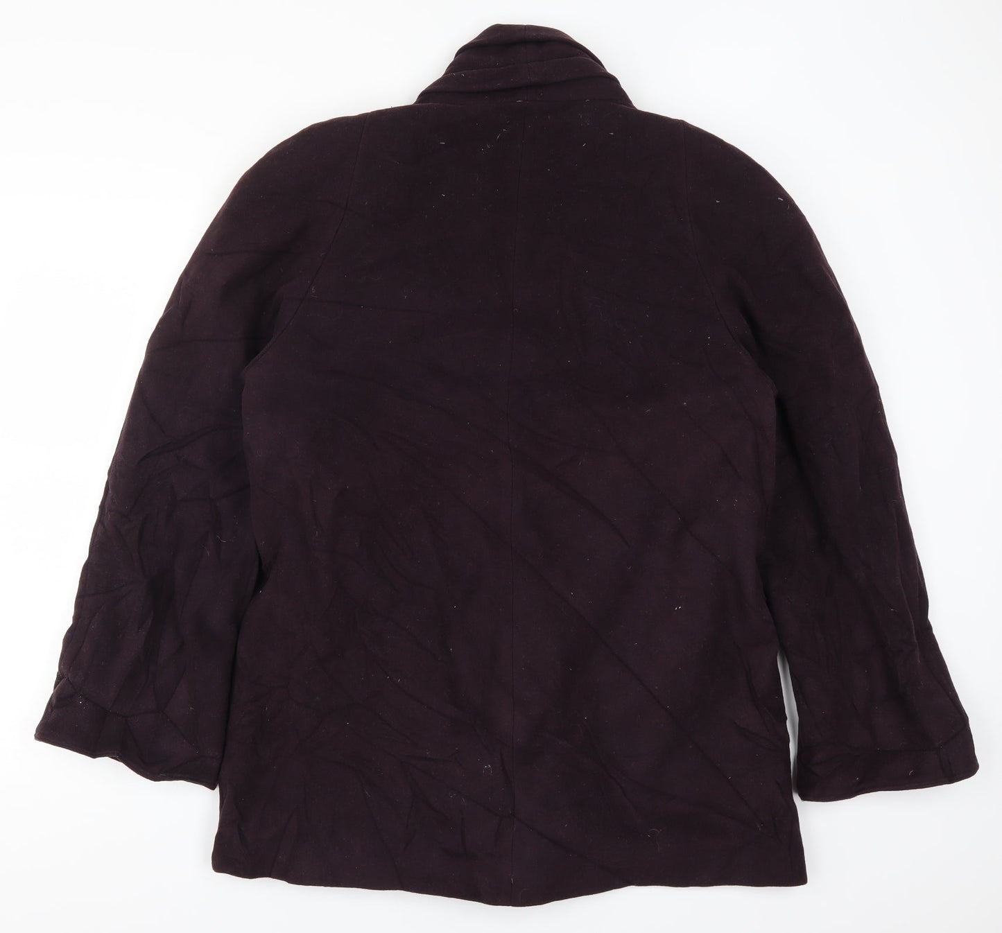 Preworn Womens Purple   Overcoat Coat Size M