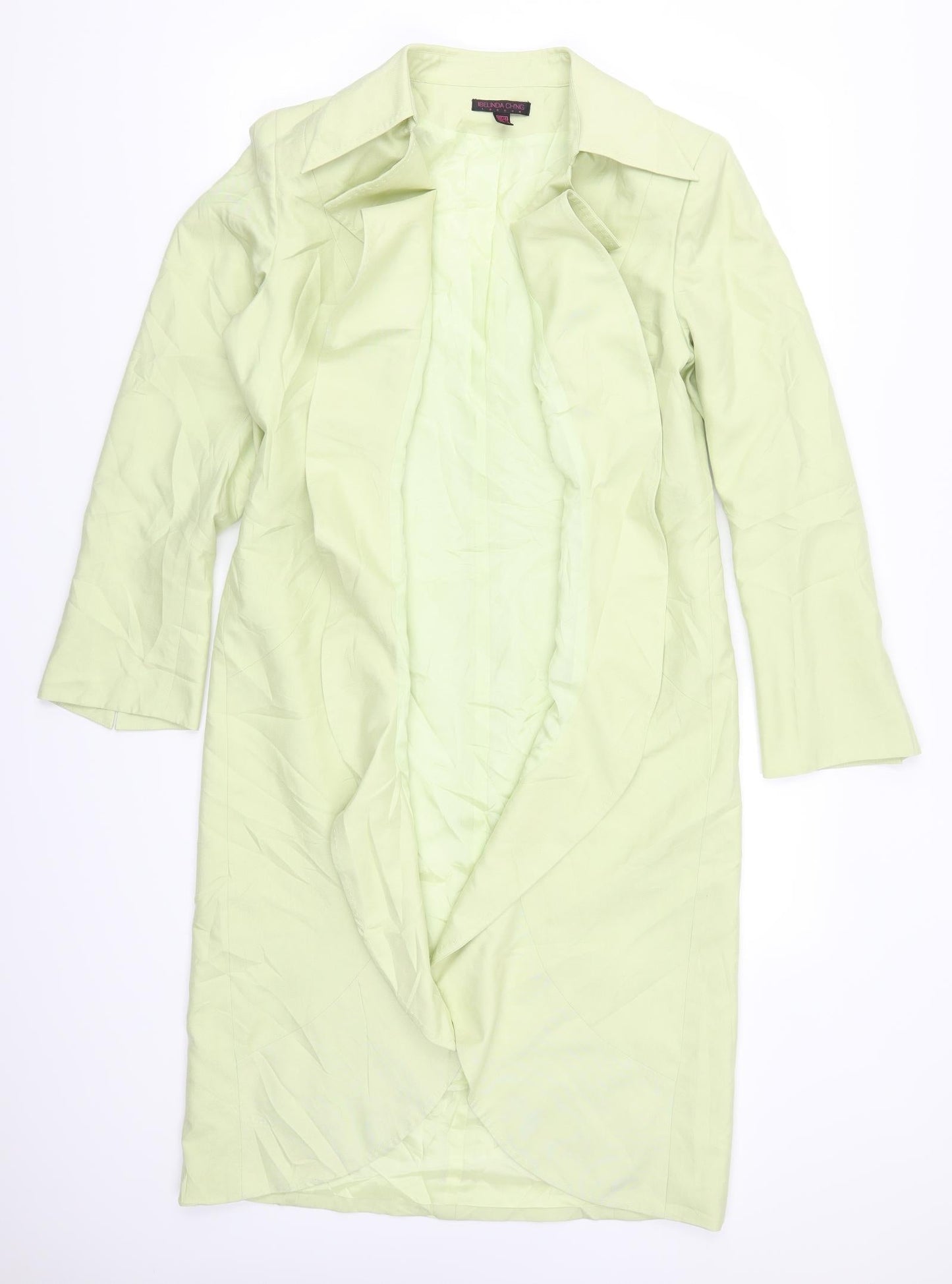 Belinda Ching Womens Green   Overcoat Coat Size 14