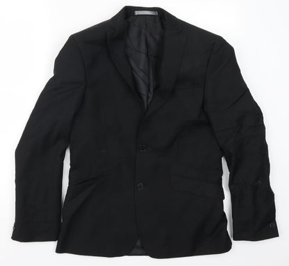Mens UK Size 36 Red Herring Regular Black Suit Jacket