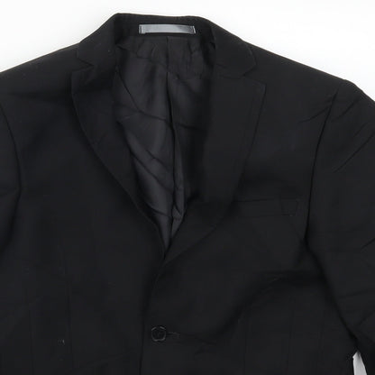 Mens UK Size 36 Red Herring Regular Black Suit Jacket