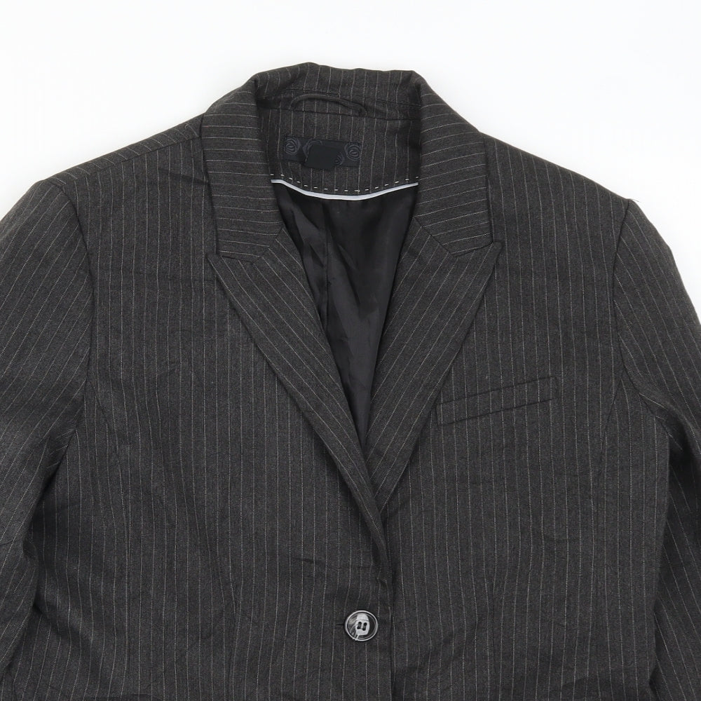 Womens UK Size 8 H&M Regular Grey Suit Jacket